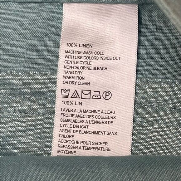 Tommy Bahama Sea-foam Mint Green Shorts Sparkle Size 4 100% Linen Designer EUC - Picture 5 of 6